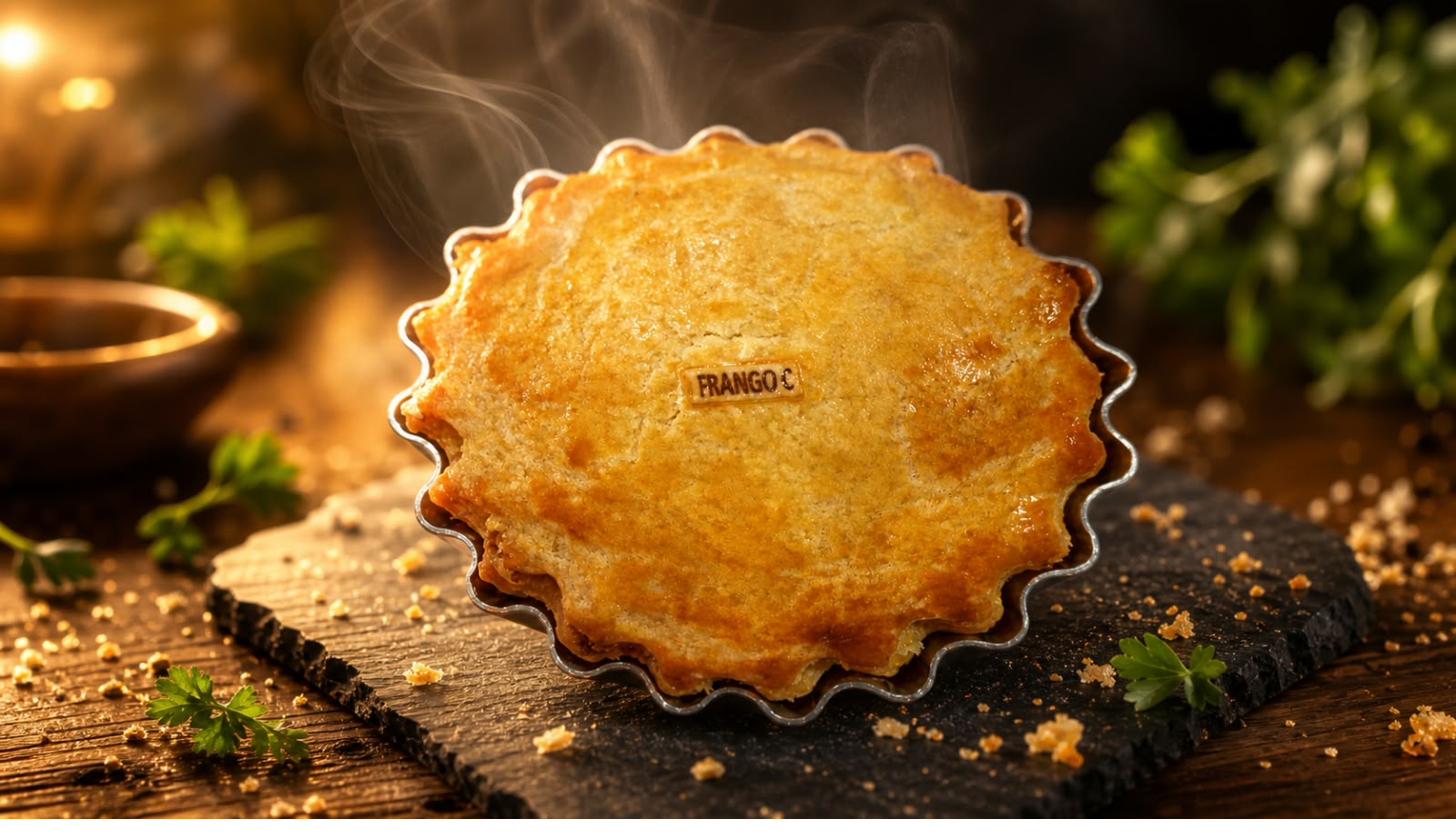 Empada Frango com Catupiry Vero saindo do forno